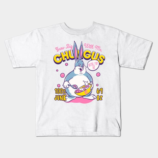 Big Chungus Cereal - Grow Big With Mr. Chungus | meme Kids T-Shirt by anycolordesigns